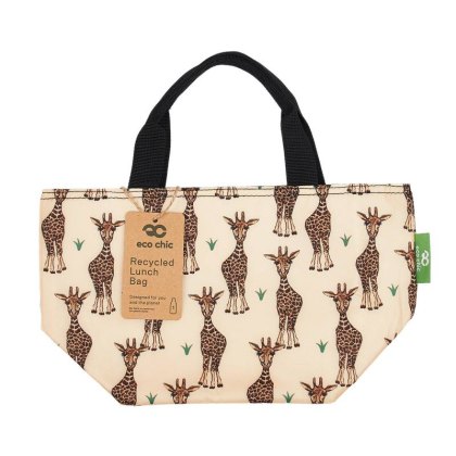 Eco Chic Giraffe Lightweight Foldable Insulated Lunch Bag Eco Chic Giraffe Lightweight Foldable Insulated Lunch Bag