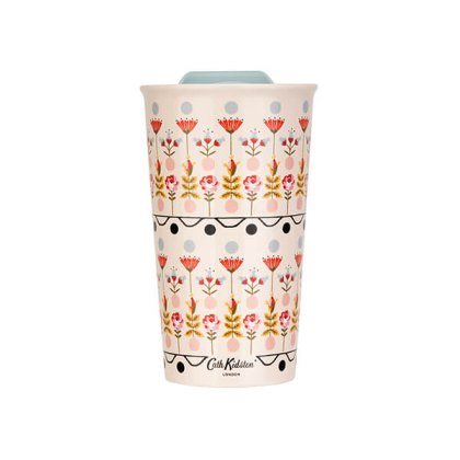 Cath Kidston Painted Table 300ml Ceramic Travel Mug Cath Kidston Painted Table 300ml Ceramic Travel Mug