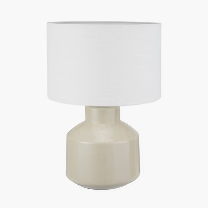 Nora Cream Crackle Effect Table Lamp Nora Cream Crackle Effect Table Lamp