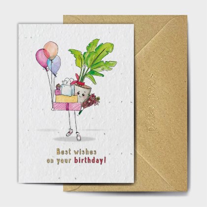 The Seed Card Company Plants, Pins & Presents Birthday Card The Seed Card Company Plants, Pins & Presents Birthday Card