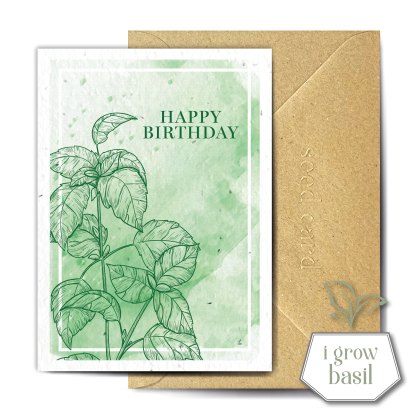 The Seed Card Company Bazylia Birthday Card The Seed Card Company Bazylia Birthday Card