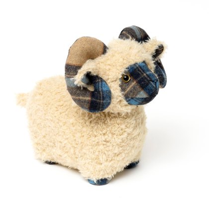 Plaid Mackenzie Sheep Doorstop