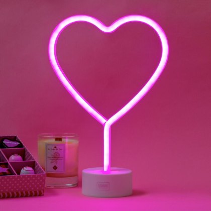 Legami Neon Effect Heart LED Lamp Legami Neon Effect Heart LED Lamp