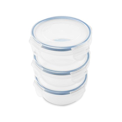 Addis Clip Tight 300ml Round 3 Pack Container Set Addis Clip Tight 300ml Round 3 Pack Container Set