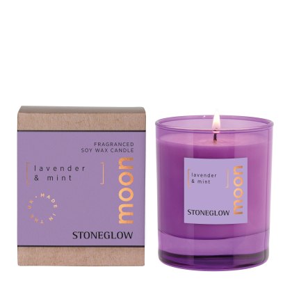 Stoneglow Moon Lavendar & Mint Soy Wax Candle Stoneglow Moon Lavendar & Mint Soy Wax Candle