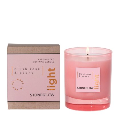 Stoneglow Light Blush Rose & Peony Soy Wax Scented Candle Stoneglow Light Blush Rose & Peony Soy Wax Scented Candle