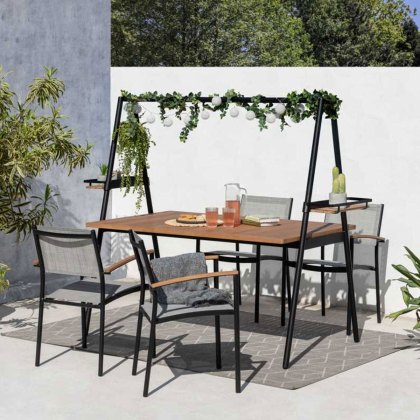 Cuba 4 Seater Tipi Set in Charcoal Cuba 4 Seater Tipi Set in Charcoal