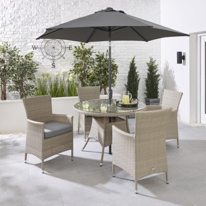 Havana 4 Seater Round Dining Set Havana 4 Seater Round Dining Set