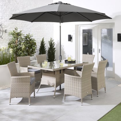 Havana 6 Seater Rectangular Dining Set Havana 6 Seater Rectangular Dining Set