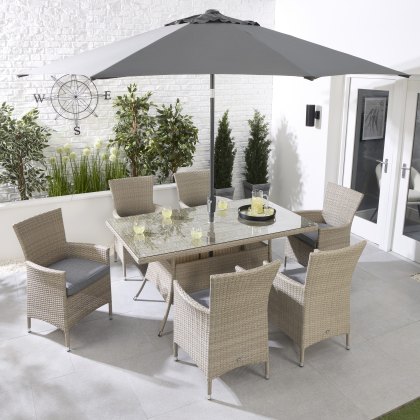Havana 6 Seater Rectangular Dining Set Havana 6 Seater Rectangular Dining Set