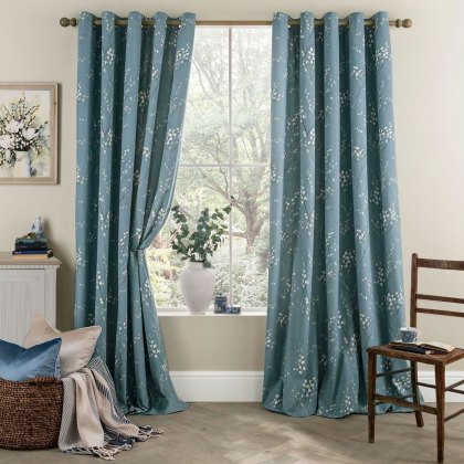 Laura Ashley Pussy Willow Dark Seaspray Curtains Laura Ashley Pussy Willow Dark Seaspray Curtains