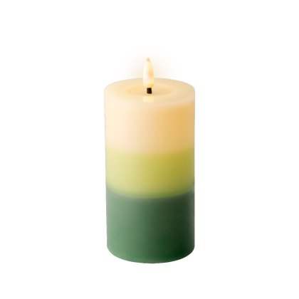 Kaemingk LED Green 3 Shade Candle Kaemingk LED Green 3 Shade Candle