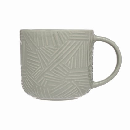 Siip Embossed Abstract Mug Grey Siip Embossed Abstract Mug Grey