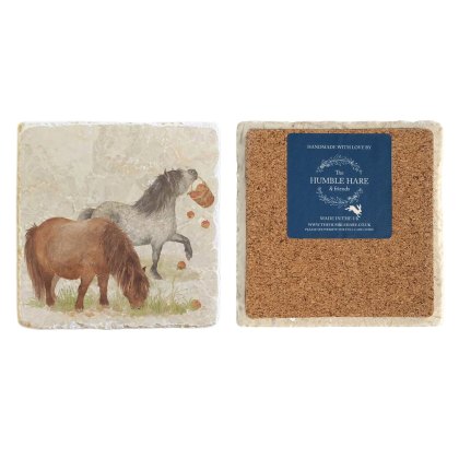 The Humble Hare Silly Shetlands Coaster Pair The Humble Hare Silly Shetlands Coaster Pair