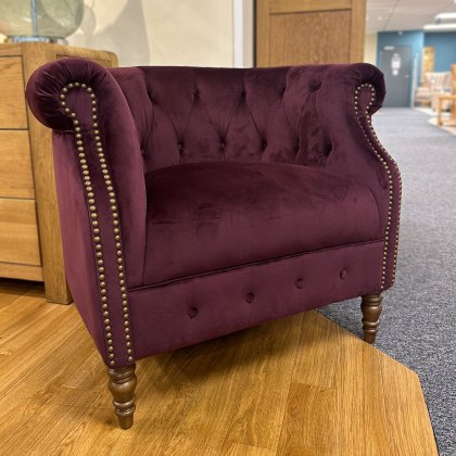 Alexander & James Jude Chair in Plush Brinjal Alexander & James Jude Chair in Plush Brinjal