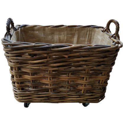 Lows Log Basket with Wheels Lows Log Basket with Wheels