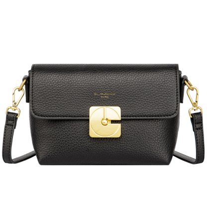 David Jones Small Half Flap Crossbody Bag Black David Jones Small Half Flap Crossbody Bag Black