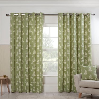 Sundour Esher Green Lined Curtains Sundour Esher Green Lined Curtains