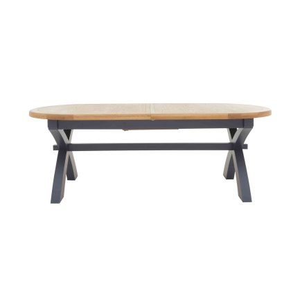 Heritage Editions Blue 2.25m Oval Extending Dining Table