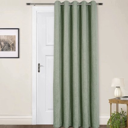 Sundour Amberley Sage Eyelet Door Curtain Sundour Amberley Sage Eyelet Door Curtain
