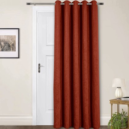 Sundour Amberley Terracotta Eyelet Door Curtain Sundour Amberley Terracotta Eyelet Door Curtain
