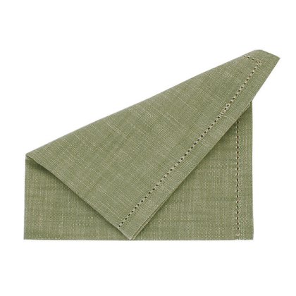Walton & Co Chambray Set of 4 Olive Napkins Walton & Co Chambray Set of 4 Olive Napkins