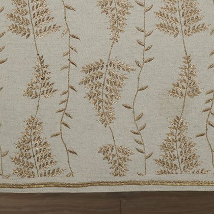 Walton & Co Winter Fern Natural with Gold Table Runner