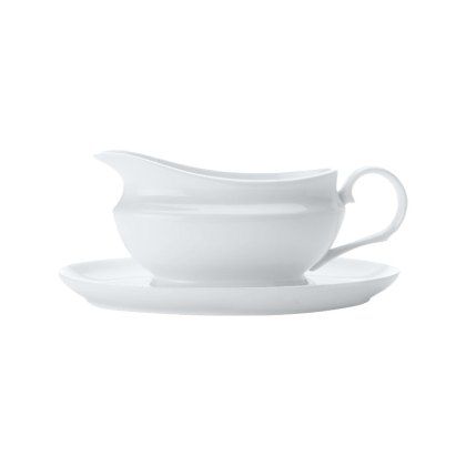 Maxwell & Williams White Basics 550ml Gravy Boat & Saucer Maxwell & Williams White Basics 550ml Gravy Boat & Saucer