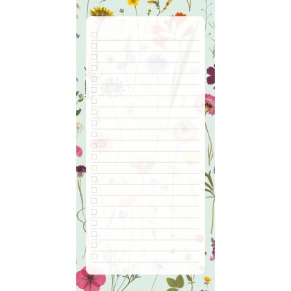 Mint Bloom Magnetic Notepad