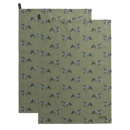Sophie Allport Grey Horse Set of 2 Tea Towels Sophie Allport Grey Horse Set of 2 Tea Towels