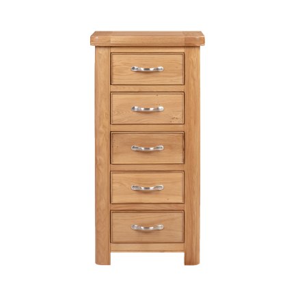 Gloucester Oak Tall 5 Drawer Chest