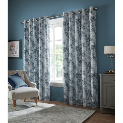 Laura Ashley Millhayes Smoke Blue Curtains Laura Ashley Millhayes Smoke Blue Curtains