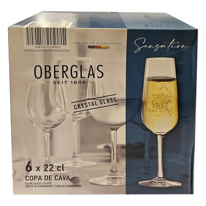 Oberglass Copas Set of 6 Champagne Glasses Oberglass Copas Set of 6 Champagne Glasses