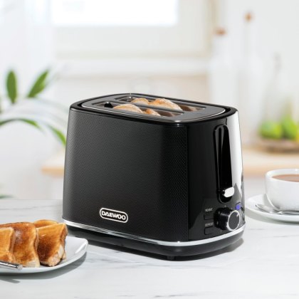 Daewoo Stirling 1.7L 2 Slice Toaster Black