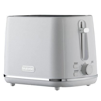 Daewoo Stirling 1.7L 2 Slice Toaster White Daewoo Stirling 1.7L 2 Slice Toaster White