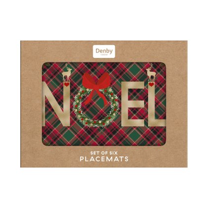 Denby Noel Tartan Set of 6 Placemats