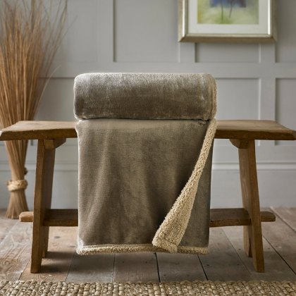 Deyongs Blackbrook Mocha and Biscuit Sherpa Reverse Throw