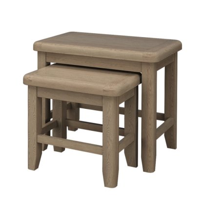 Heritage Editions Oak Nest of 2 Tables Heritage Editions Oak Nest of 2 Tables