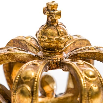 McGowan Rutherford Antique Gold Regal Crown Ornament