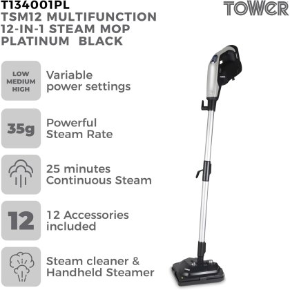 Tower Multifunction 12 in 1 Steam Mop