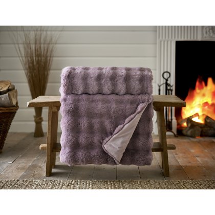 Deyongs Fernley Faux Fur Throw 200x150cm Purple