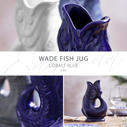 Wade Fish Jug in Cobalt