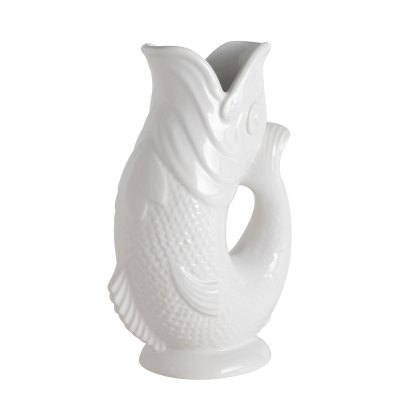Wade Fish Jug in White Wade Fish Jug in White