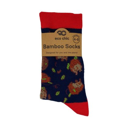 Eco Chic Navy Hedgehog Eco-Friendly Bamboo Socks