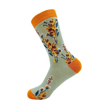 Eco Chic Beige Flowers Eco-Friendly Bamboo Socks Eco Chic Beige Flowers Eco-Friendly Bamboo Socks