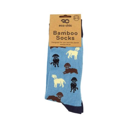 Eco Chic Blue Labrador Eco-Friendly Bamboo Socks