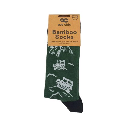 Eco Chic Green Landrover Eco-Friendly Bamboo Socks