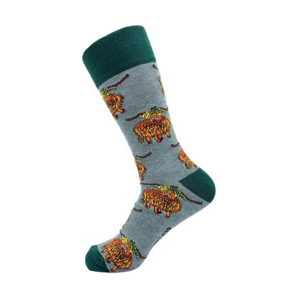 Eco Chic Grey Highland Cow Eco-Friendly Bamboo Socks Eco Chic Grey Highland Cow Eco-Friendly Bamboo Socks