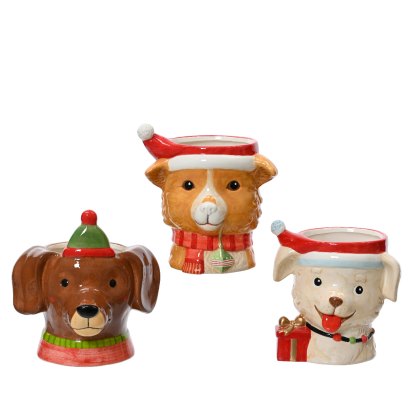 Kaemingk Festive Dog Planter Kaemingk Festive Dog Planter