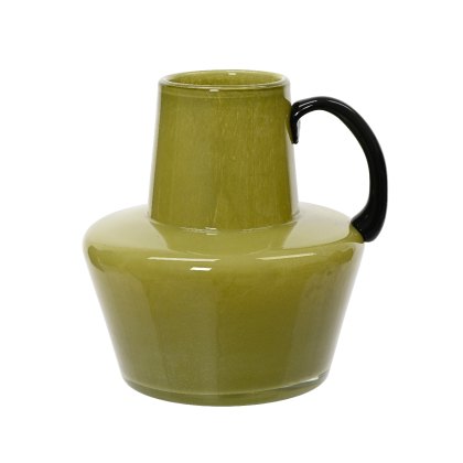 Kaemingk solid colour glass vase with handle Kaemingk solid colour glass vase with handle